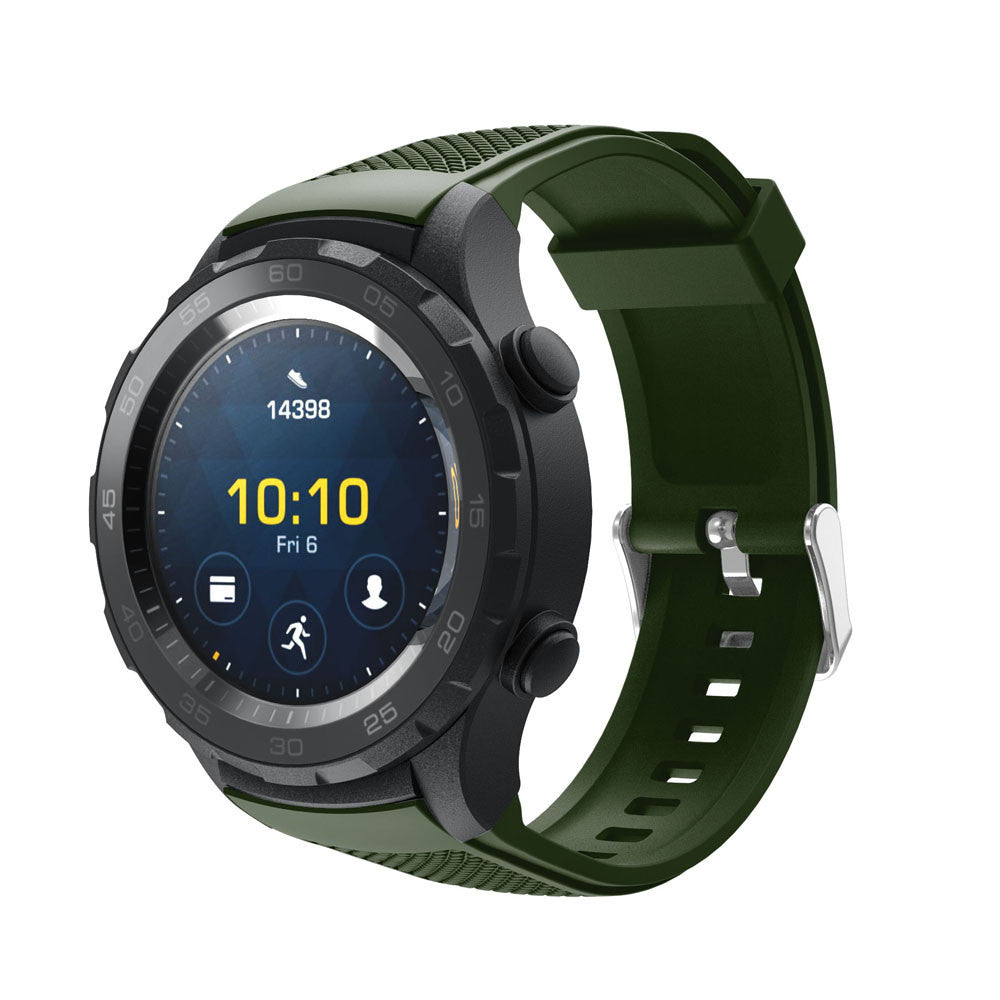 20mm Textured Sports Silicone Watch Band for Huawei Watch 2