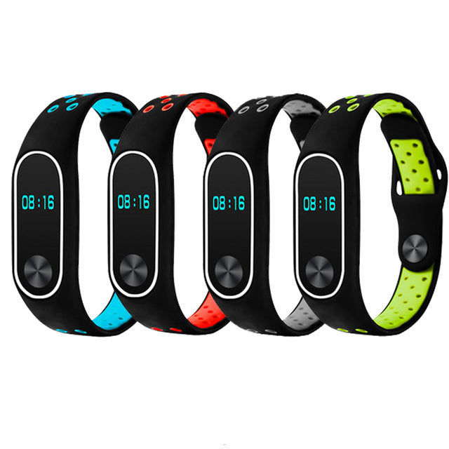 Two-tone Silicone Watch Band Strap for Xiaomi Mi Band 2