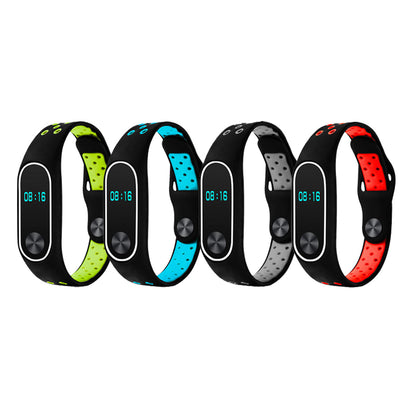 Two-tone Silicone Watch Band Strap for Xiaomi Mi Band 2