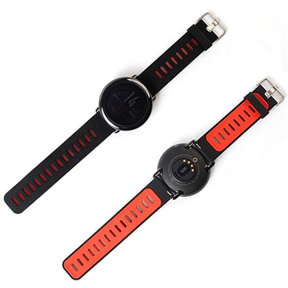 22mm Two-tone Silicone Watch Band Strap for Xiaomi Huami Amazfit