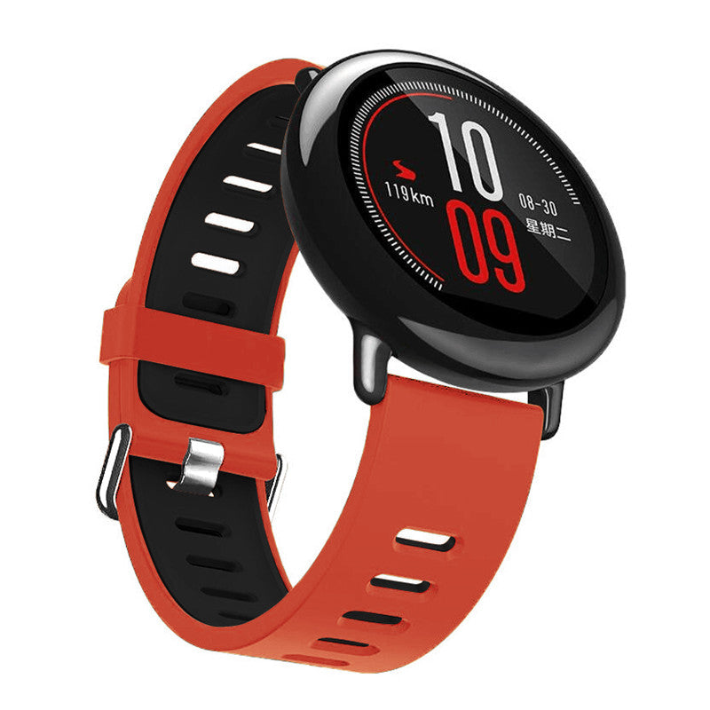 22mm Two-tone Silicone Watch Band Strap for Xiaomi Huami Amazfit