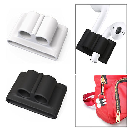 Rubberized Silicone Protective Sleeve Watch Band Holder for Apple AirPods Wireless Earphones