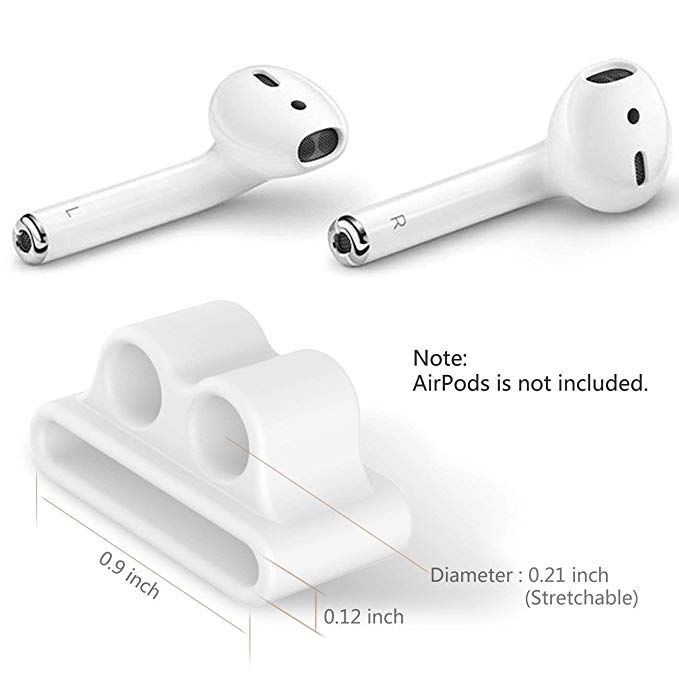 Rubberized Silicone Protective Sleeve Watch Band Holder for Apple AirPods Wireless Earphones