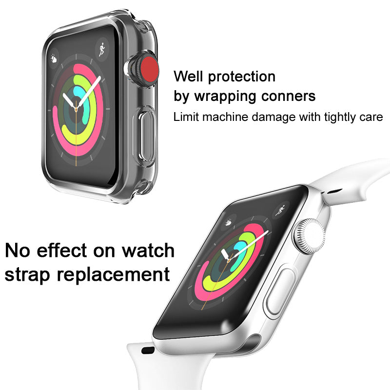 IMAK UX-3 Series for Apple Watch Series 4 / 5 / 6 44mm / SE 44mm / SE (2022) 44mm Soft Cover Casing [Front Protection Version]