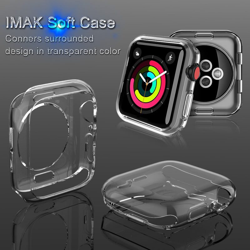 IMAK UX-3 Series for Apple Watch Series 4 / 5 / 6 44mm / SE 44mm / SE (2022) 44mm Soft Protective Cover [Hollow Front Version]