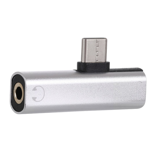 2 in 1 Type-C Male Head to Type-C Female Head 3.5mm Jack Charging Listening Adapter