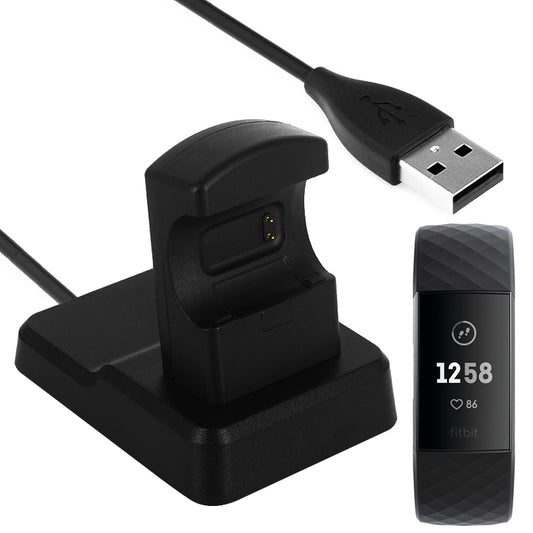 USB Charging Stand Dock Cable Holder for Fitbit Charge 4 / 3