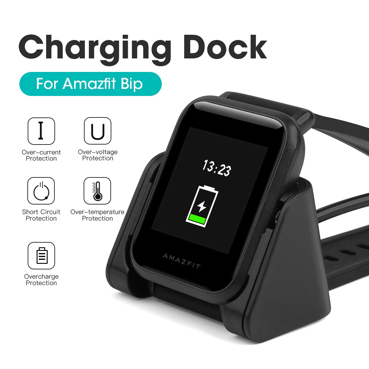 Smartwatch Charger Cable Charging Dock for Amazfit Bip Lite A1915/ Bip A1608