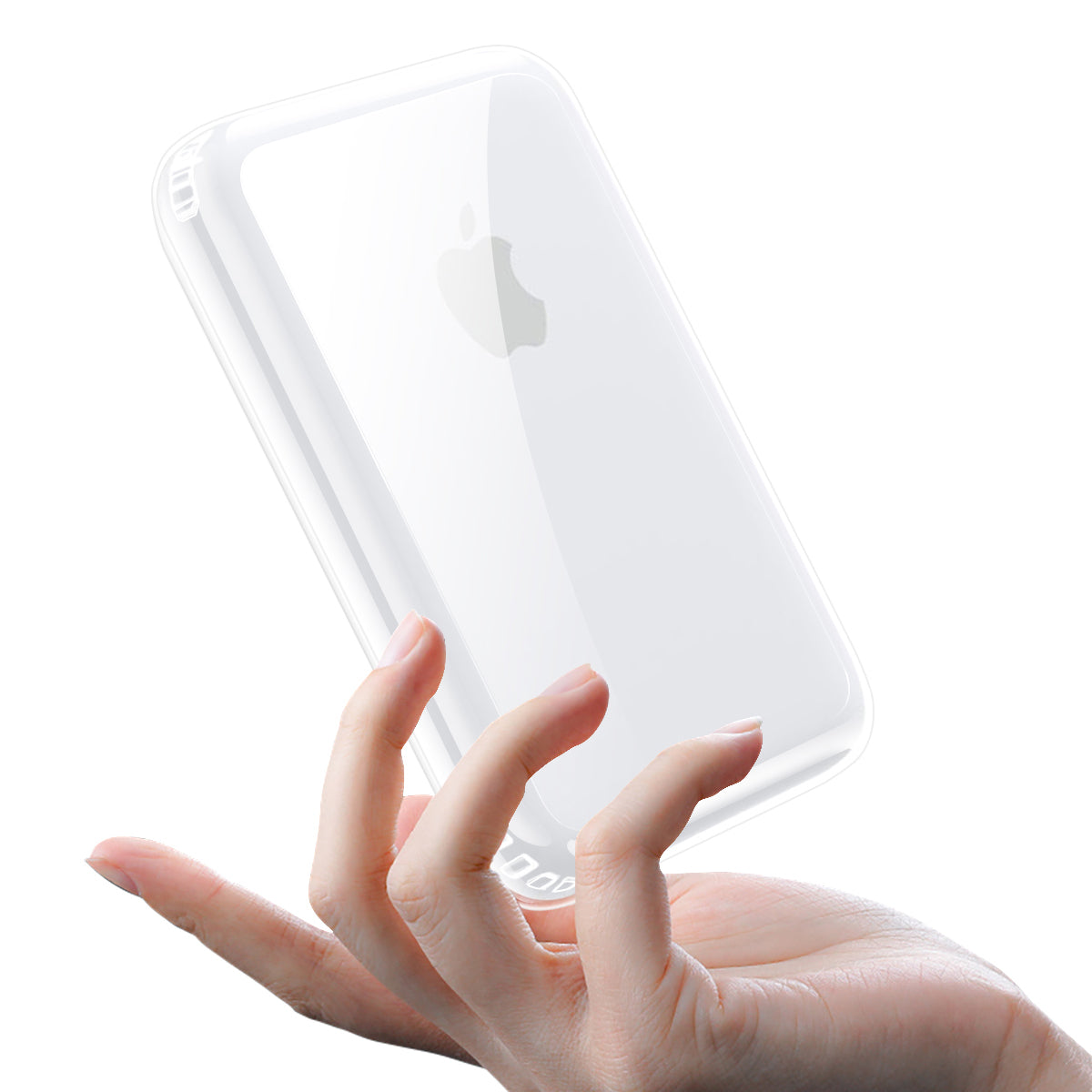 Clear Soft TPU Protective Cover Case for Apple Compatible with MagSafe External Battery Magnetic Charger