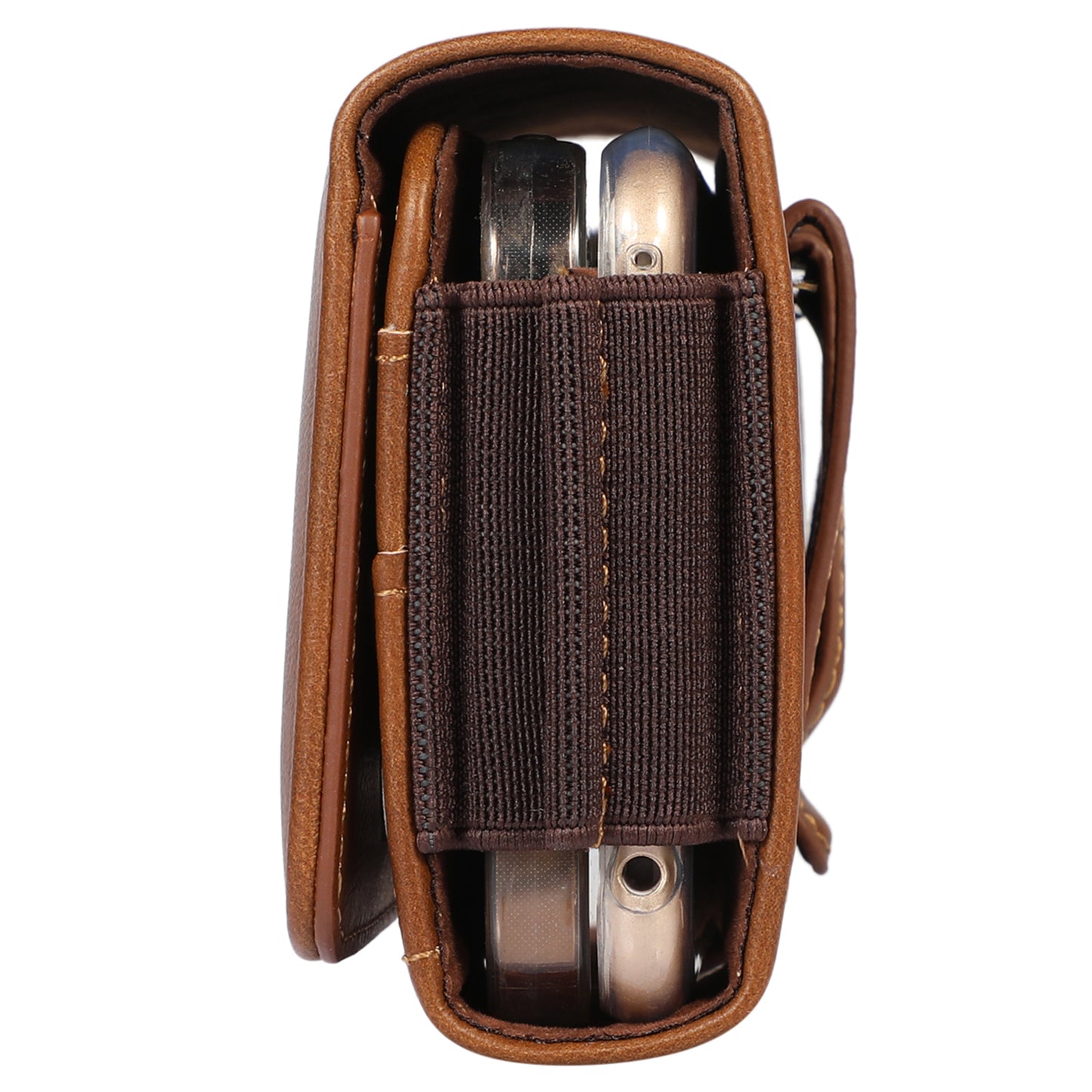 Horizontal PU Leather Cell Phone Pouch Belt Clip Belt Loop Holster Waist Card Holders Case for 6.7-inch Phone