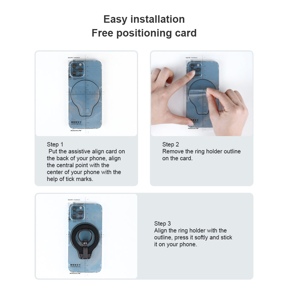 NILLKIN SnapGrip Stick-On Adhesive Type Magnetic Wireless Charging Ring Holder