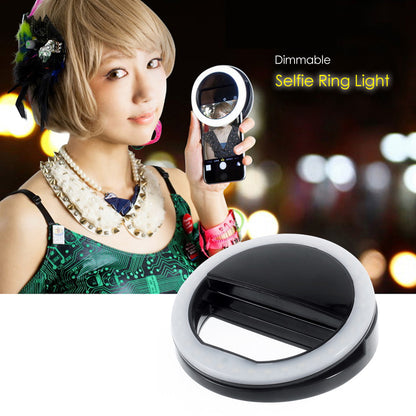 36 LEDs Ring Shape Selfie Light with 3 Adjustable Brightness for iPhone Samsung Sony