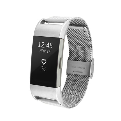 Stainless Steel Mesh Watch Band Strap for Fitbit Charge 2