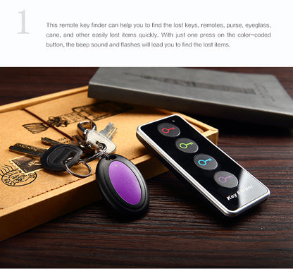 LENUO Remote Wireless Key Wallet Finder Receiver Lost Thing Alarm Locator Tracker with Flashlight