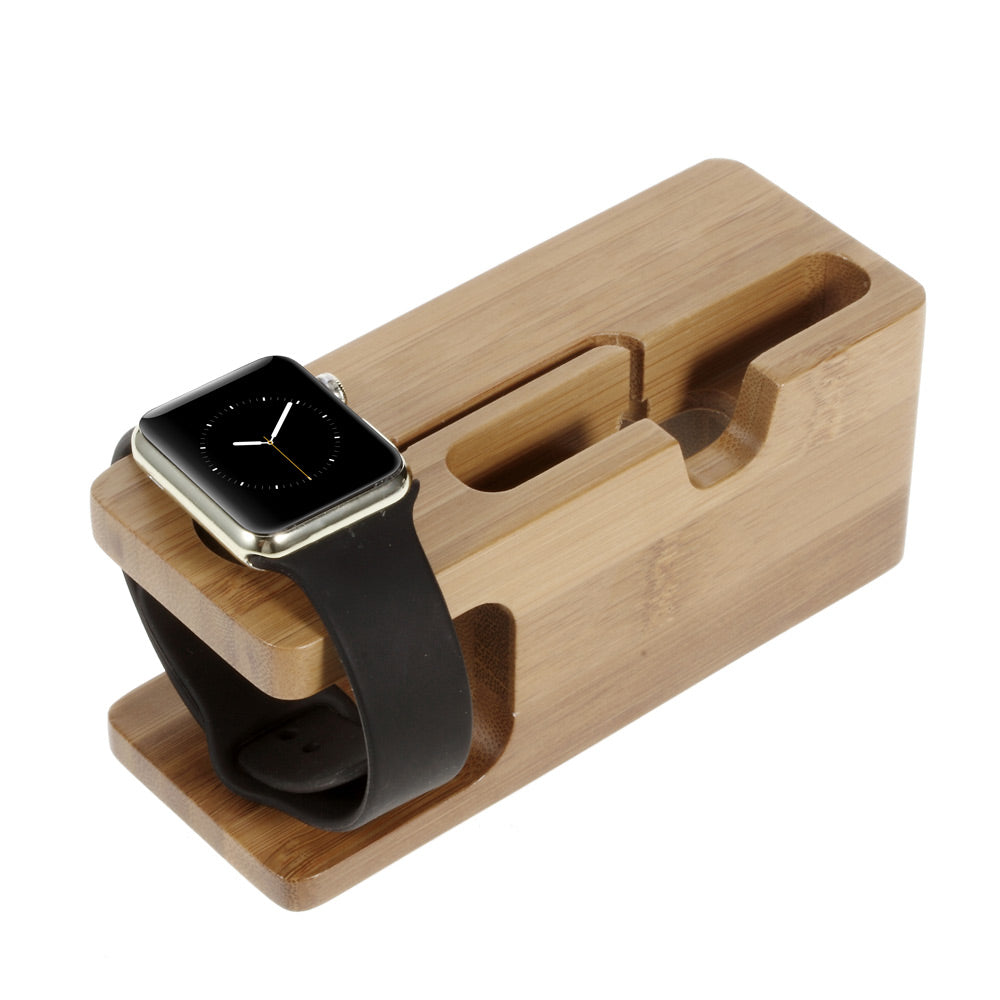 Wood Charging Holder Display Bracket for iPhone 6 / Apple Watch 38mm / 42 mm, etc