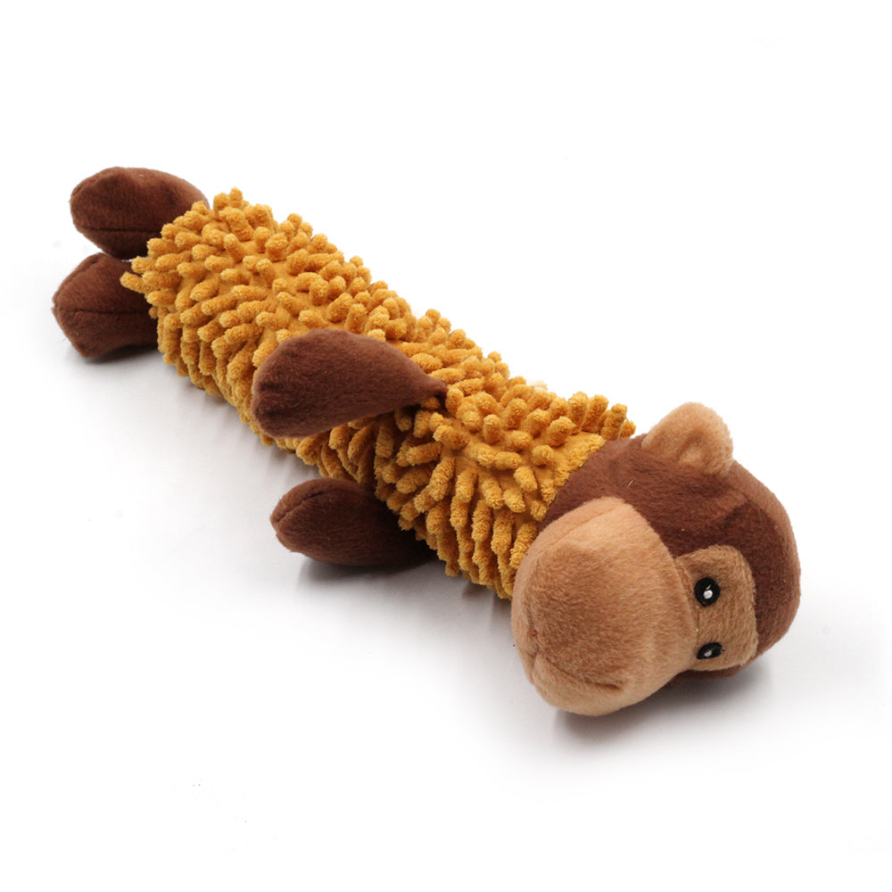 Pet Dog Cat Plush Monkey Sheep Crocodile Sound Bite Playing Toy