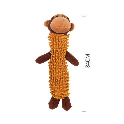 Pet Dog Cat Plush Monkey Sheep Crocodile Sound Bite Playing Toy