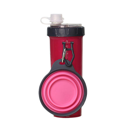 Dog Drinking Water Bottle with Folding Dog Bowl