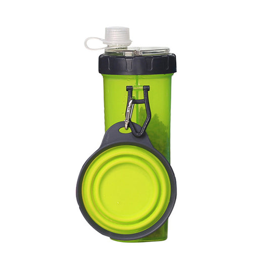 Dog Drinking Water Bottle with Folding Dog Bowl