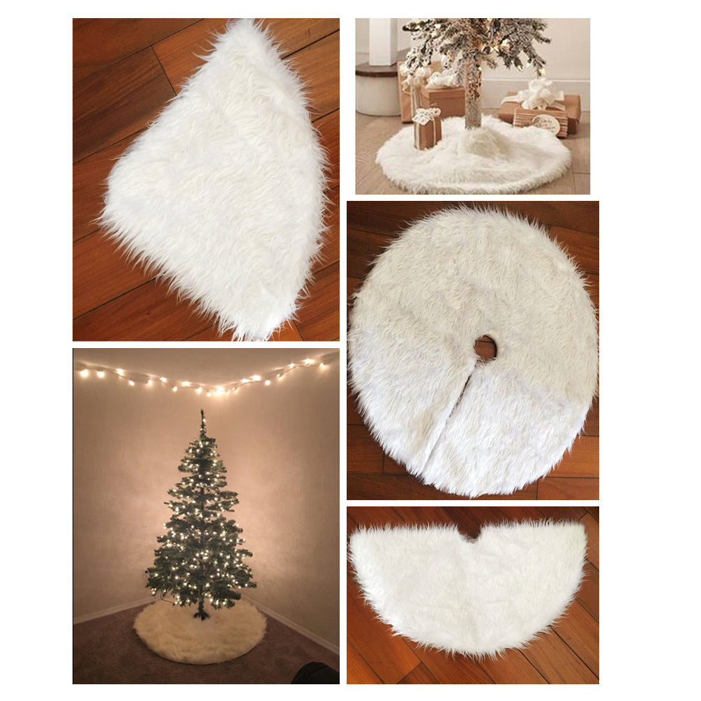 Christmas Tree Plush Skirt Holiday Tree Ornament Decoration, Diameter: 78cm