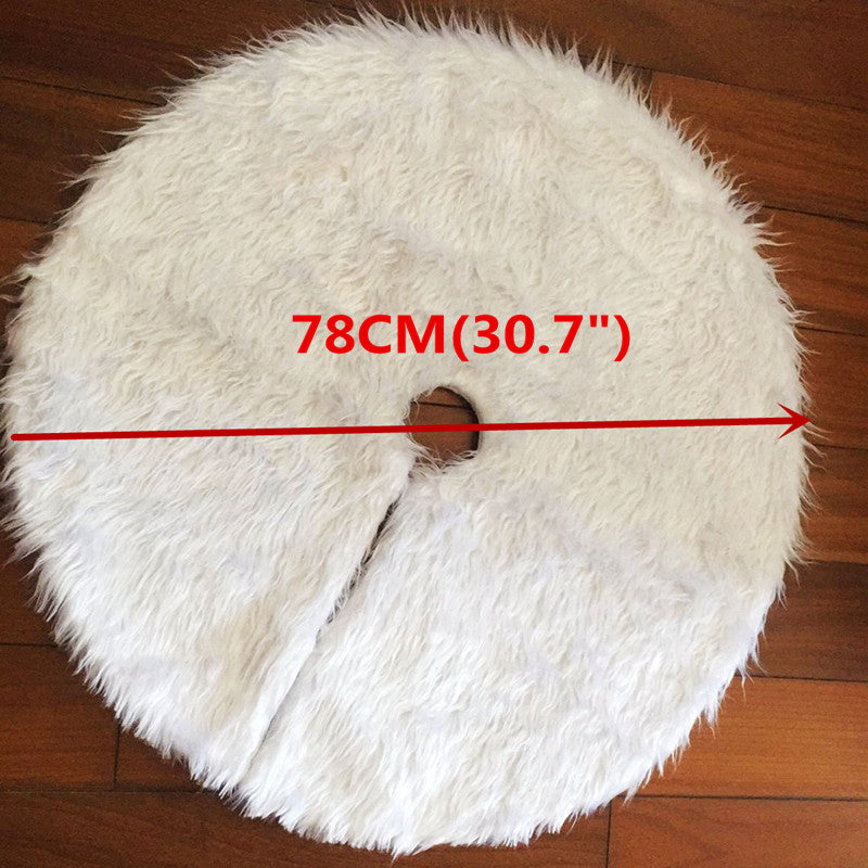 Christmas Tree Plush Skirt Holiday Tree Ornament Decoration, Diameter: 78cm