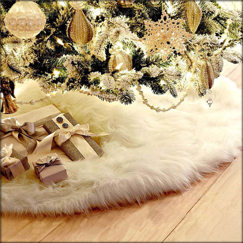 Christmas Tree Plush Skirt Holiday Tree Ornament Decoration, Diameter: 78cm