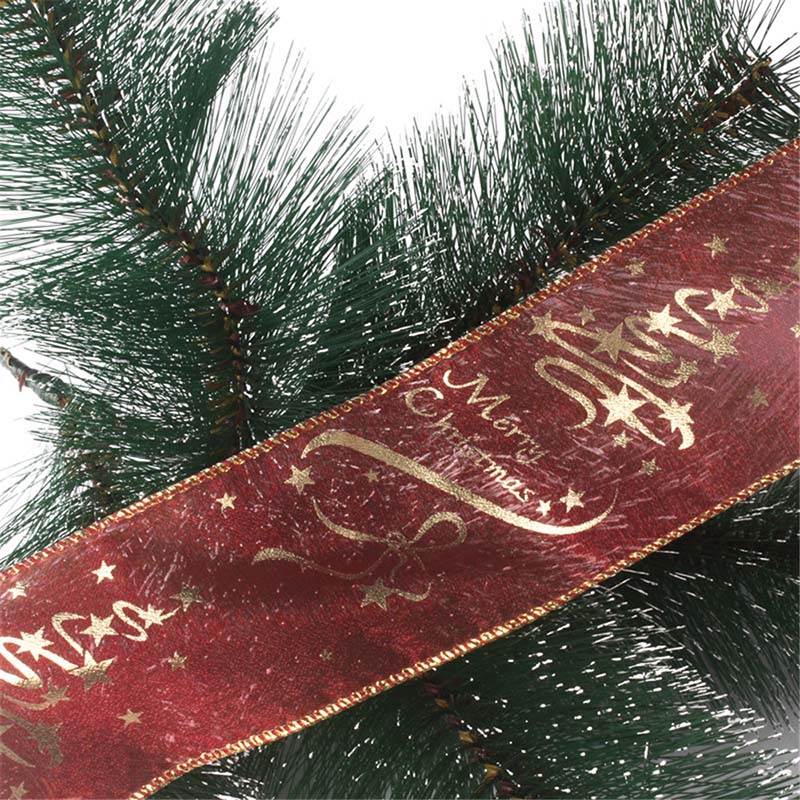 6.3x200cm Christmas Printed Ribbon Strap for Gift Box Wrapping Decor