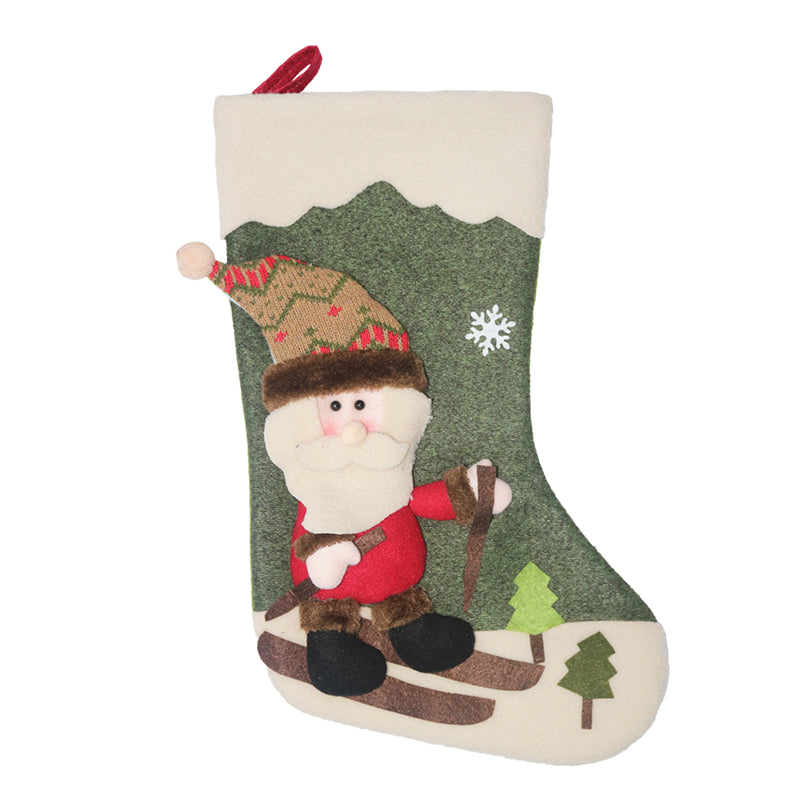 Christmas Stocking Candy Bag Socks Gift Bag Xmas Tree Decorative Ornament