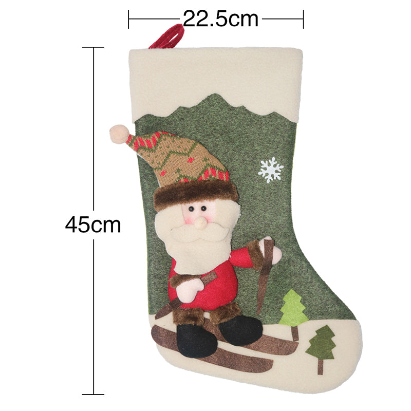 Christmas Stocking Candy Bag Socks Gift Bag Xmas Tree Decorative Ornament