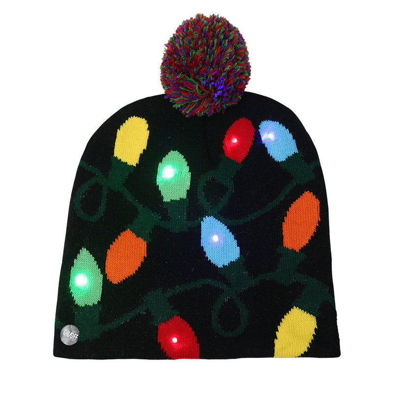 LED Light-Up Ugly Sweater Holiday Xmas Christmas Beanie