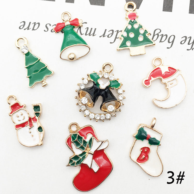 1 Set Christmas DIY Jewelry Accessories Pendant Candy Cane Xmas Tree Decor