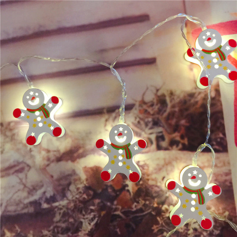 Painted 10-LED Light Strings Double-sided Christmas Decoration Light String 2m