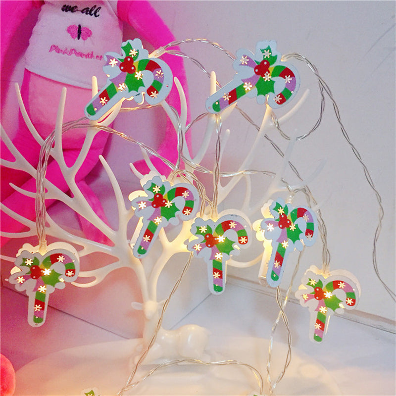 Painted 10-LED Light Strings Double-sided Christmas Decoration Light String 2m