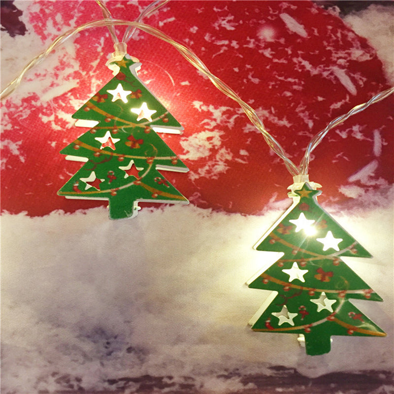 Painted 10-LED Light Strings Double-sided Christmas Decoration Light String 2m