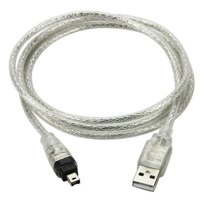 USB Male to Firewire IEEE 1394 4 Pin Male iLink Adapter Cord Cable for SONY DCR-TRV75E DV (FW-037)