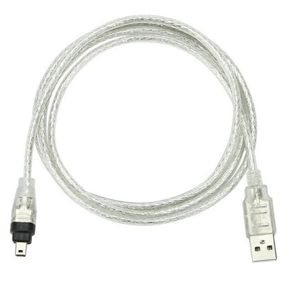 USB Male to Firewire IEEE 1394 4 Pin Male iLink Adapter Cord Cable for SONY DCR-TRV75E DV (FW-037)