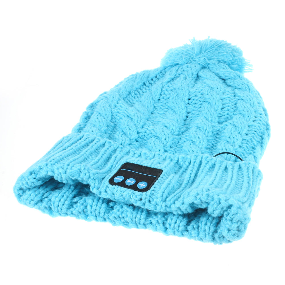 Wireless Bluetooth Knit Hat Receiver Headphone Speaker Microphone Cap