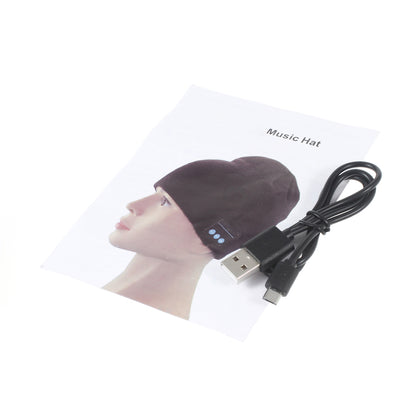 Wireless Bluetooth Knit Hat Receiver Headphone Speaker Microphone Cap