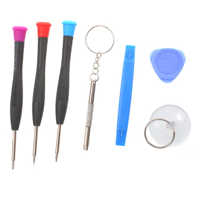 7-in-1 Mobile Phone Opening Repair Kit Screwdriver Pry Bar Suction Cup Tool Set for iPhone Samsung