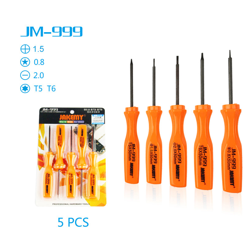 JAKEMY JM-999 5Pcs/Set Torx Pentagon Philips Screwdriver Repair Tool Kit