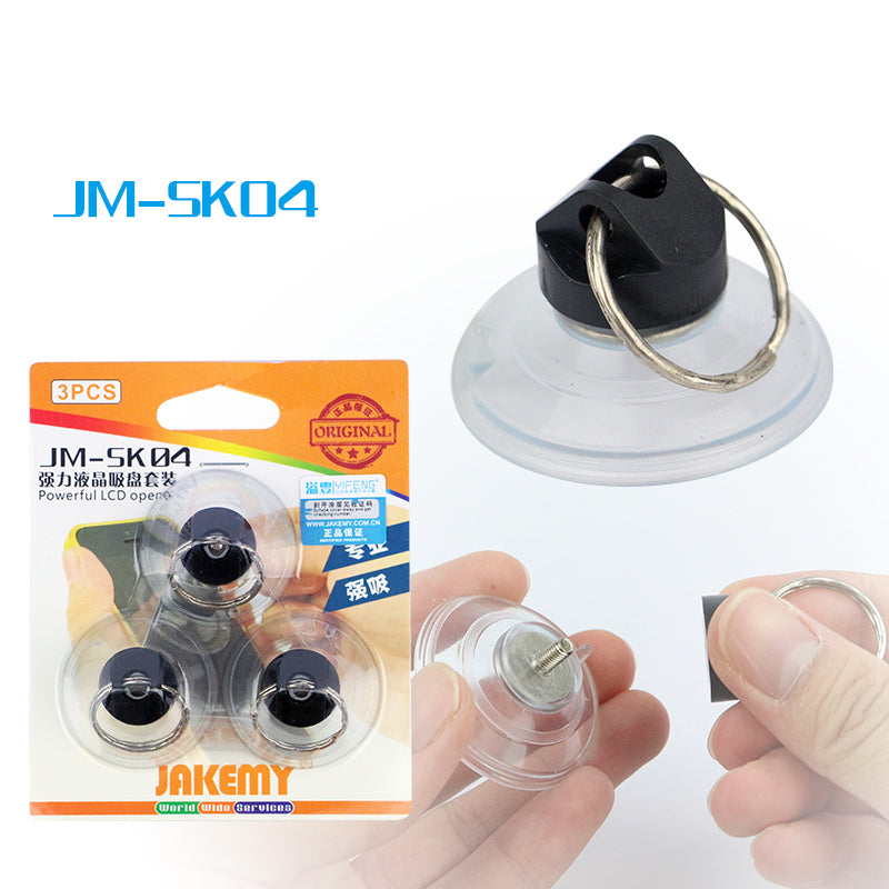 JAKEMY JM-SK04 3-in-1 Powerful Suction Cup Set Screen Removing Disassemble Repair Tool for Smartphone Tablet