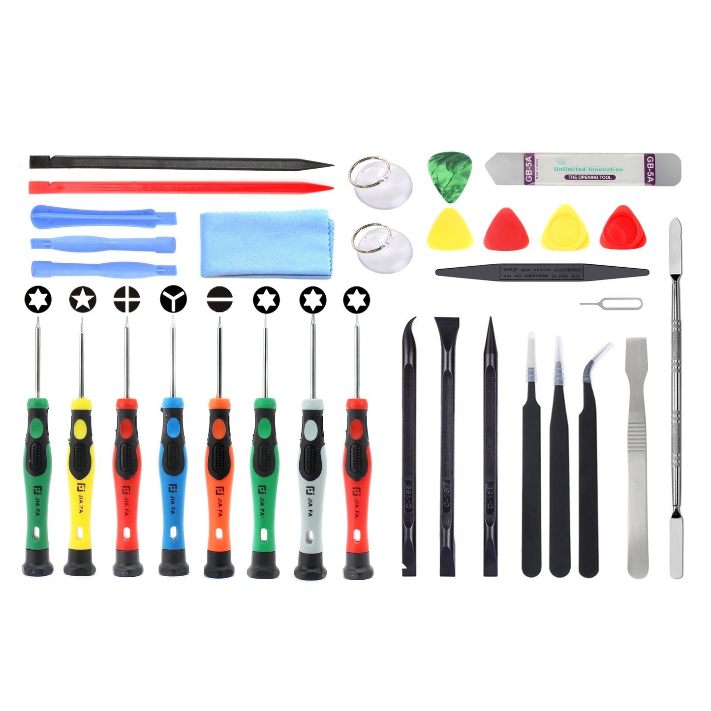 JF-8136 32-in-1 Opening Pry Screwdriver Repair Tool Kit for iPhone Samsung Huawei