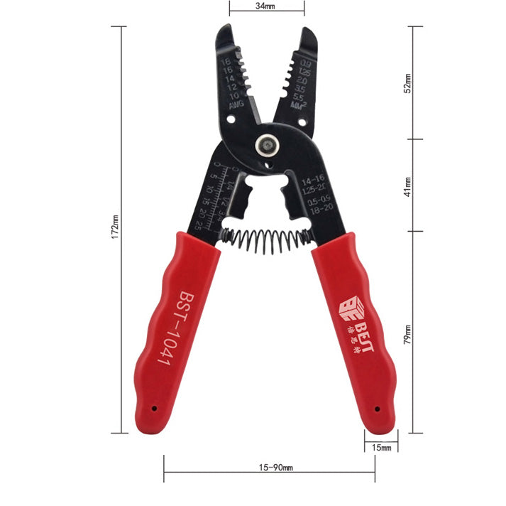 BEST BST-1041 Multifunctional Decrustation Pliers Wire Cable Stripper Steel Wire Stripping Pliers