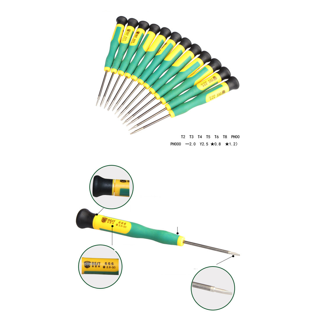 BEST BST-666 12 in 1 Screwdriver Kit Repair Tool Set