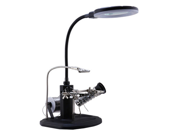 BEST BST-308L LED Lamp 2.5X/4X Magnifying Glass with Clips