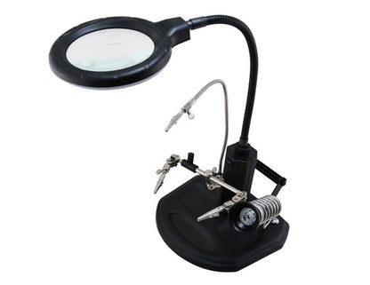 BEST BST-308L LED Lamp 2.5X/4X Magnifying Glass with Clips