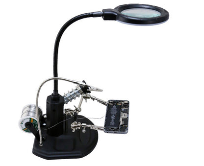 BEST BST-308L LED Lamp 2.5X/4X Magnifying Glass with Clips