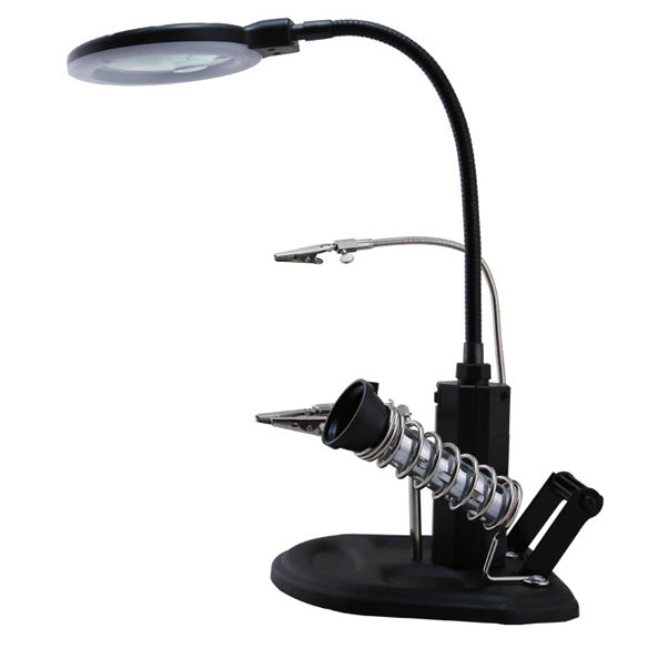 BEST BST-308L LED Lamp 2.5X/4X Magnifying Glass with Clips