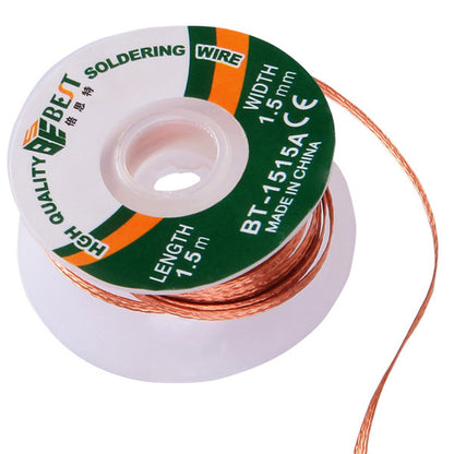 BEST BT-1515A 1.5mmx1.5m Copper Alloy Tin Removing Soldering Braided Wick Wire