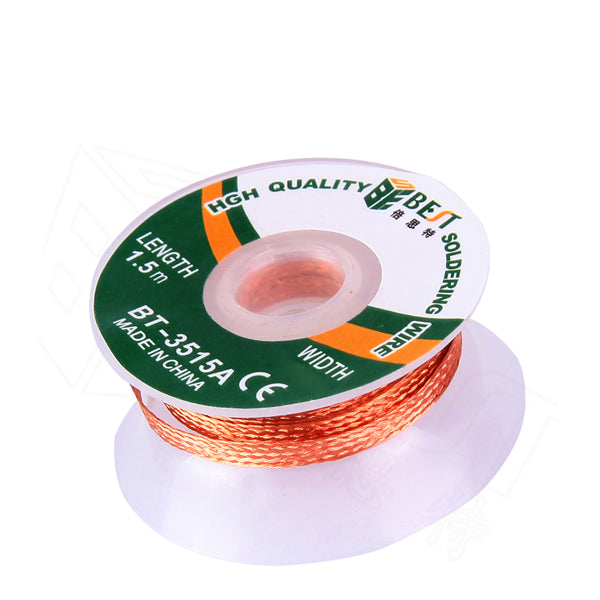 BEST BT-3515A 3.5mmx1.5m Copper Alloy Braided Desoldering Wick Wire Tool